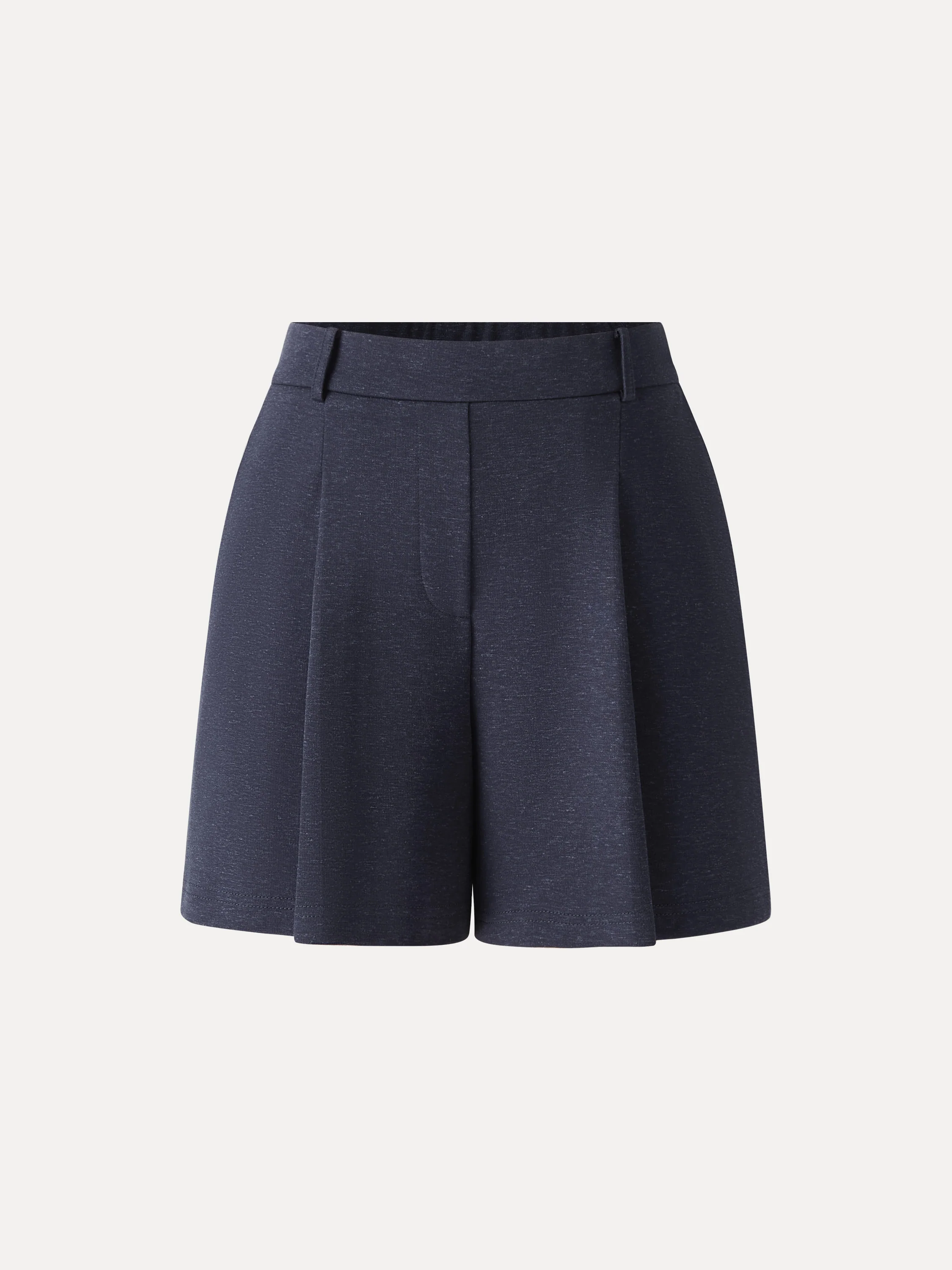 Cotton-Linen Blend Tailored Shorts - Image 6