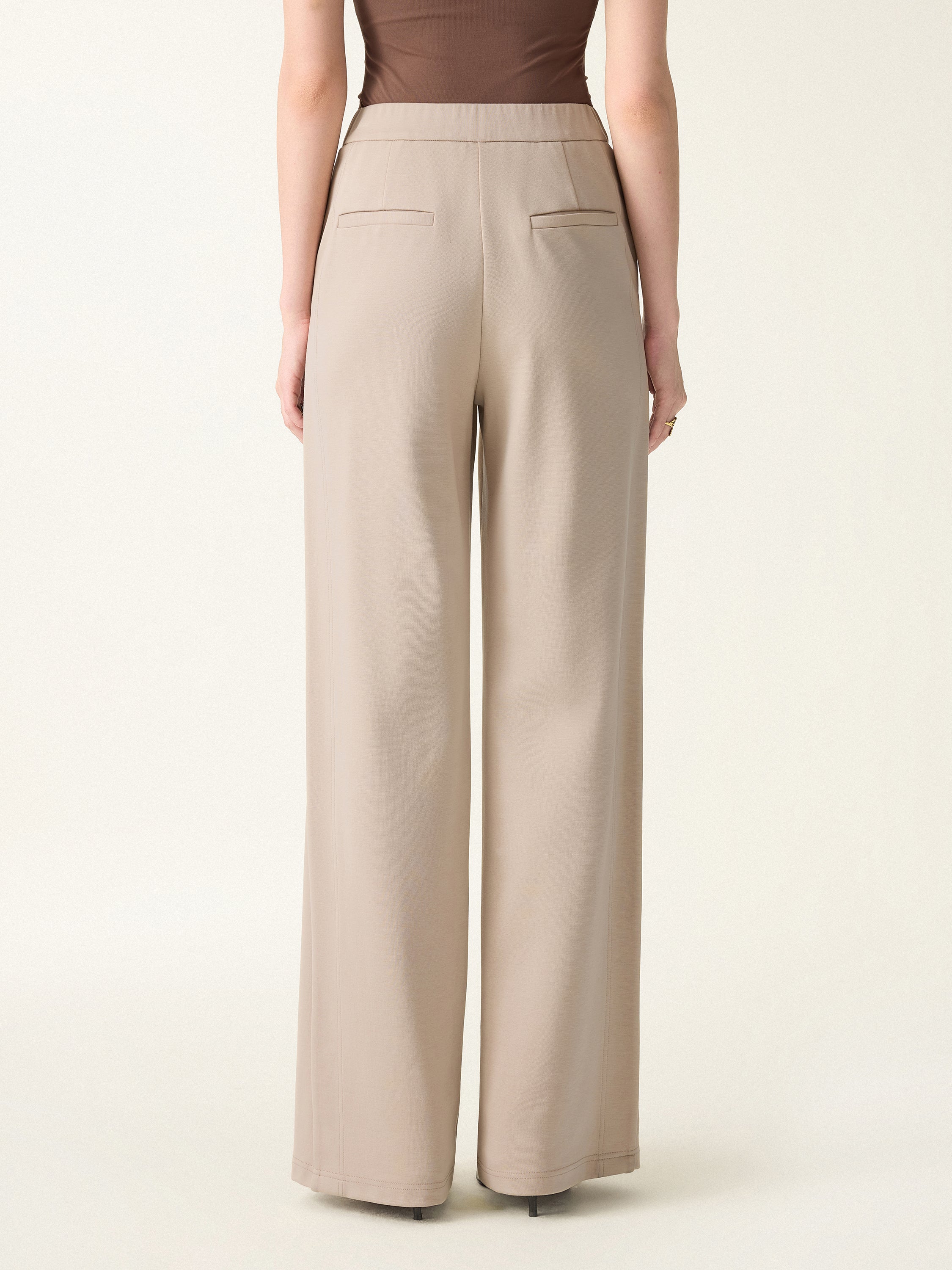 Drapey Mid Rise Wide Leg Pull-on Pant with Pockets - Image 5