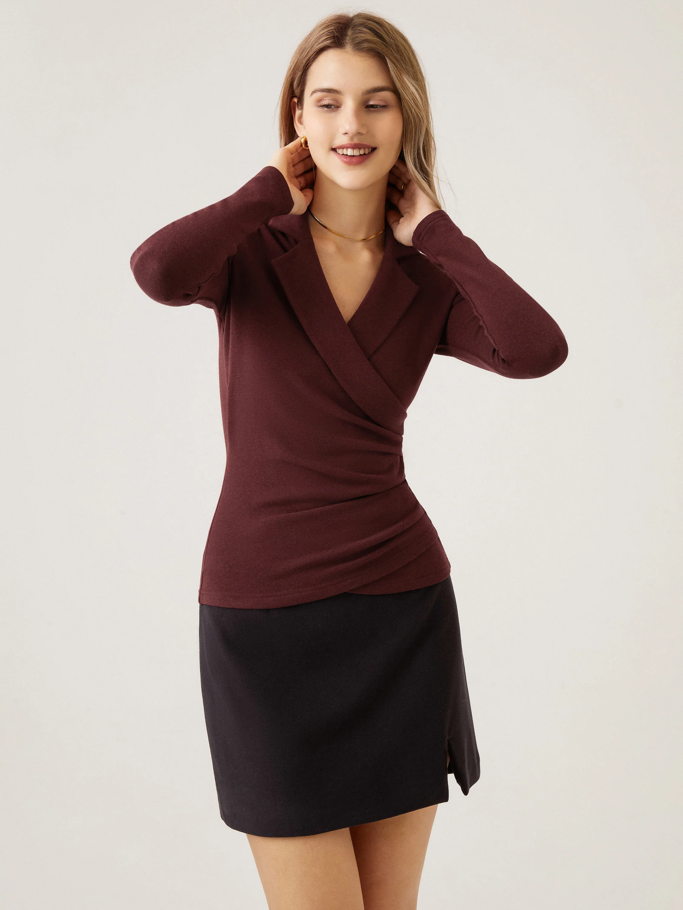 Collared Surplice Top - Image 3