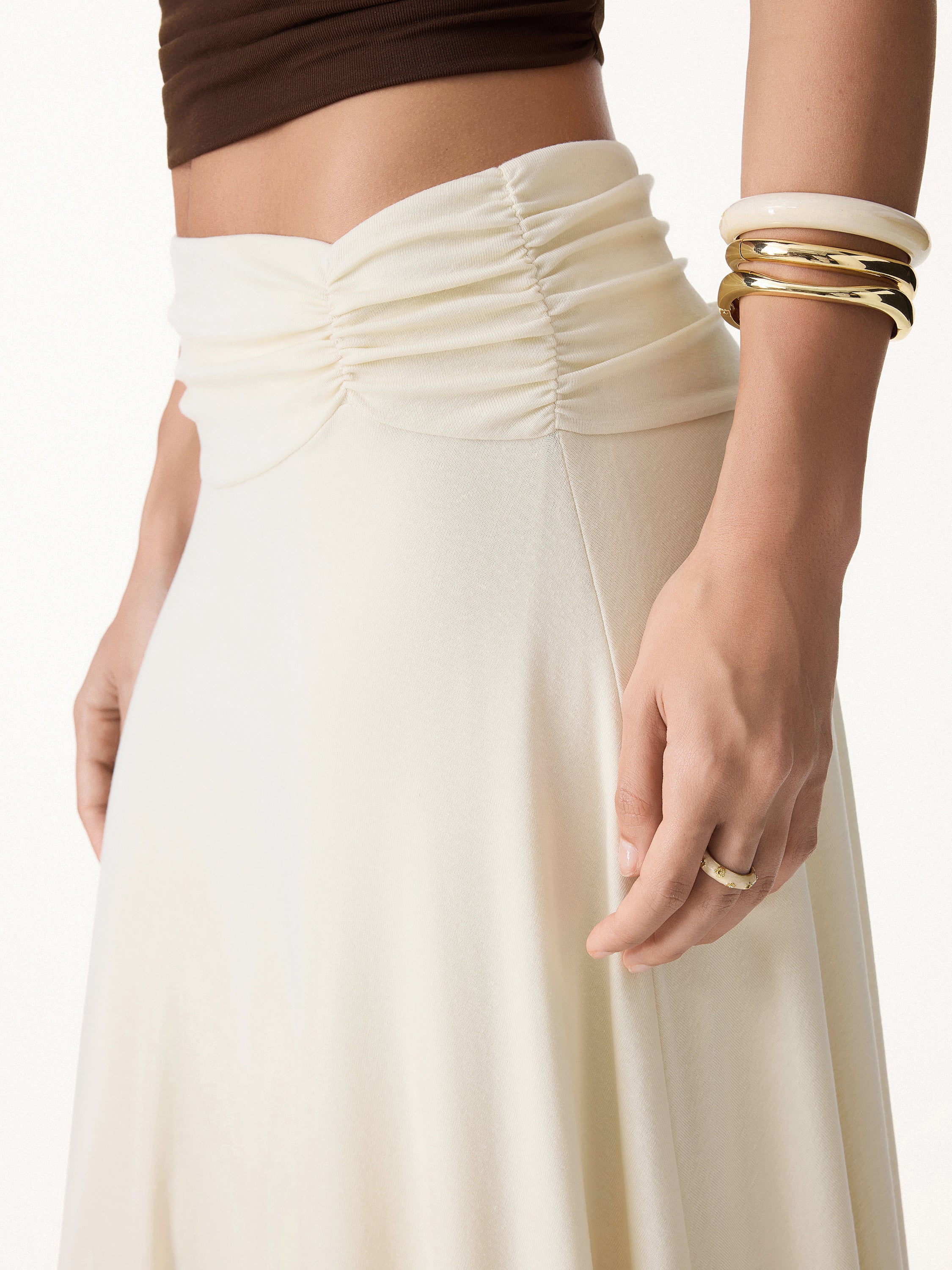 European Linen Flowy Vacay Maxi Skirt - Image 5