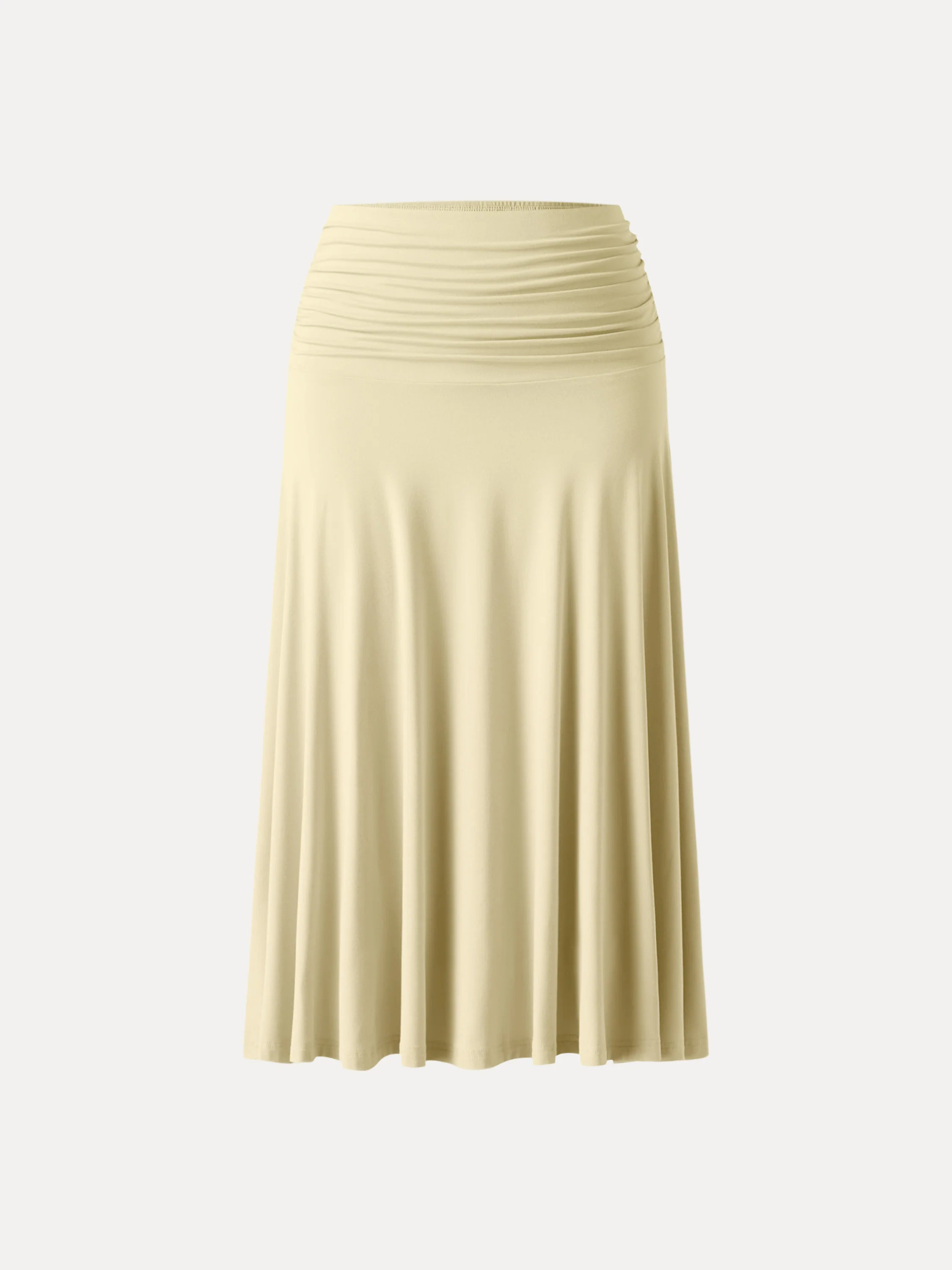 Flowy Side Ruched A-line Midi Skirt - Image 9