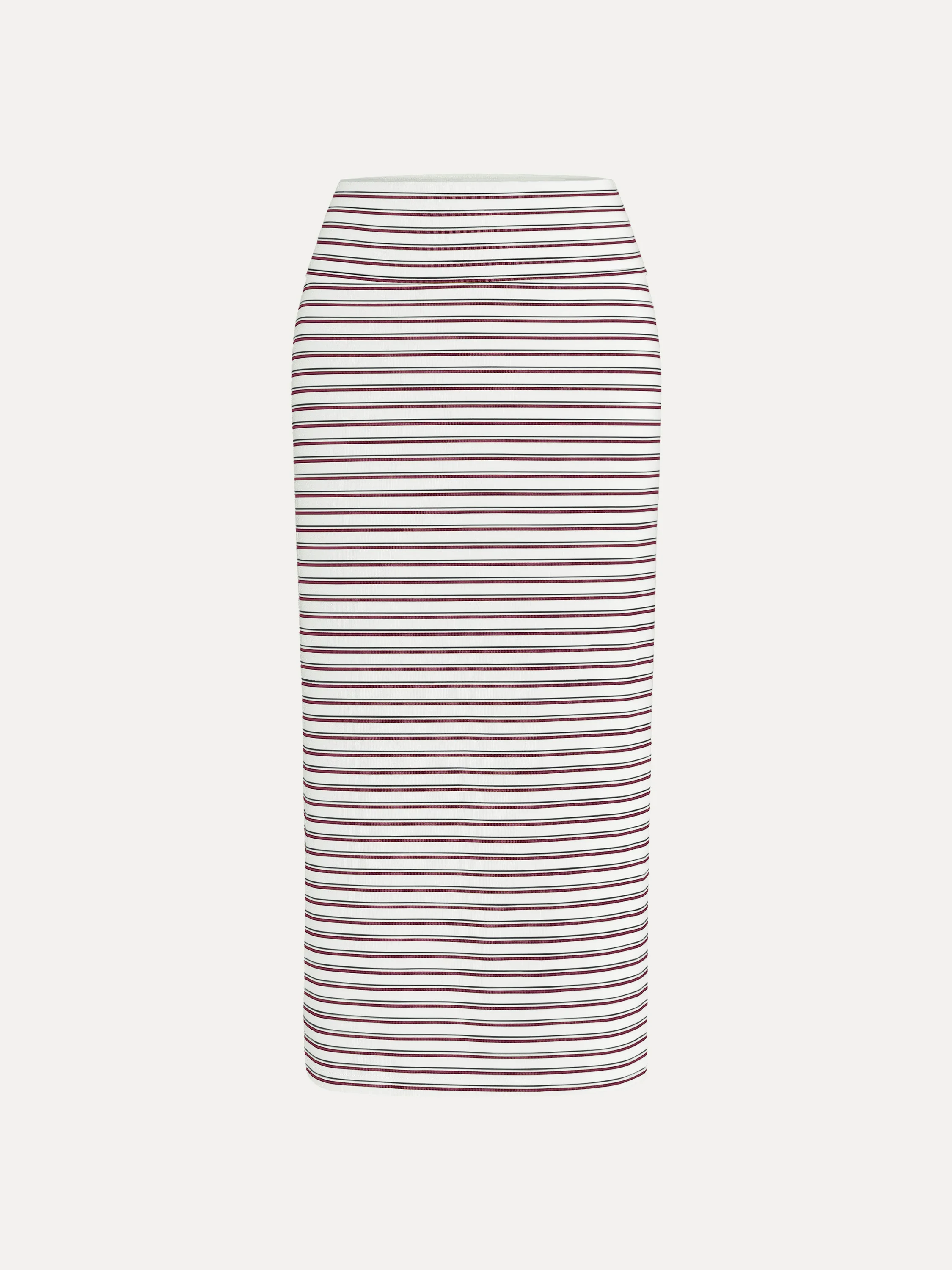 Low Rise Folded Waist Striped Midi Skirt - Image 8