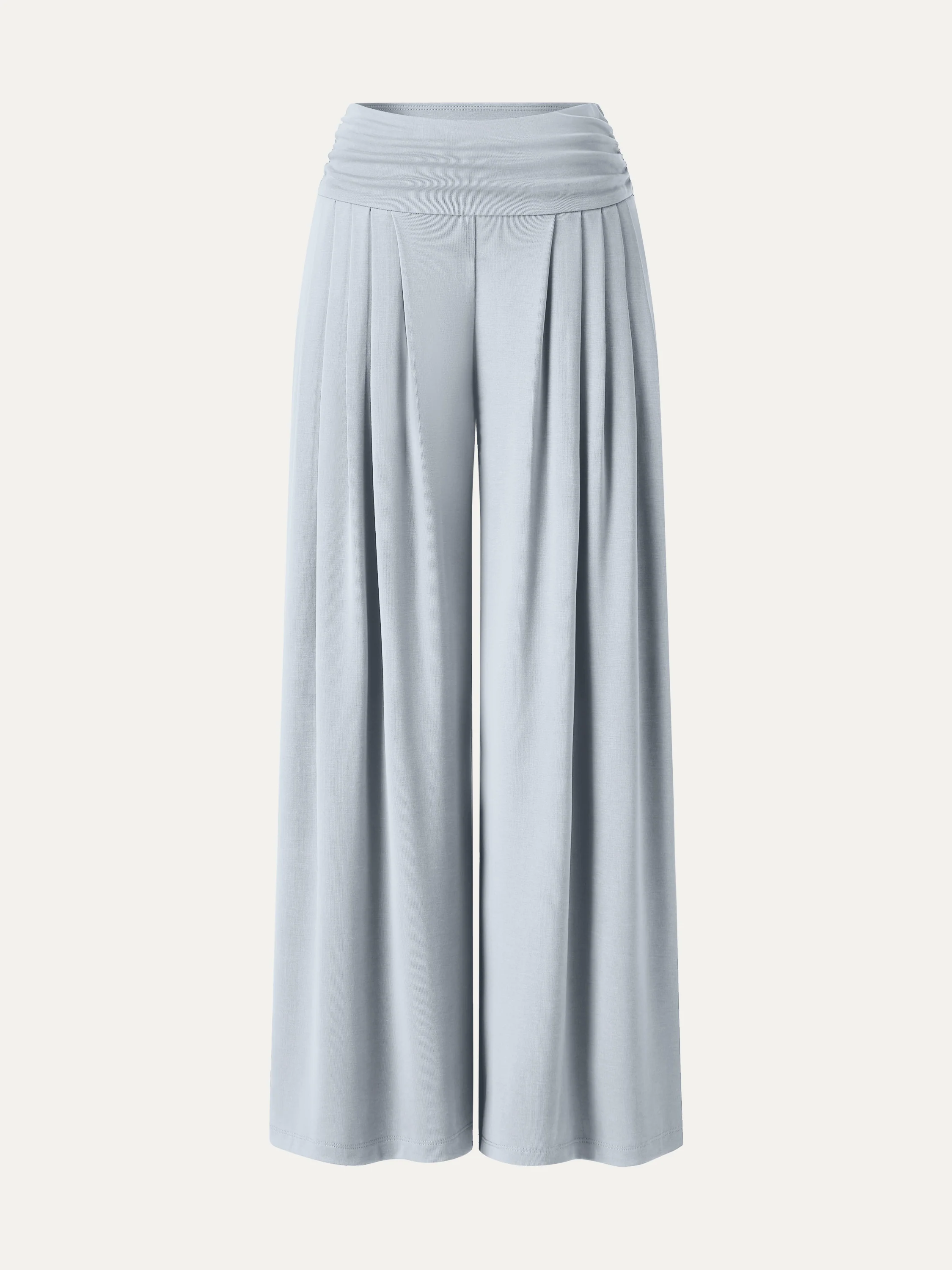 Sandwashed Super Flowy Tucked Palazzo Pant with Pockets - Image 10