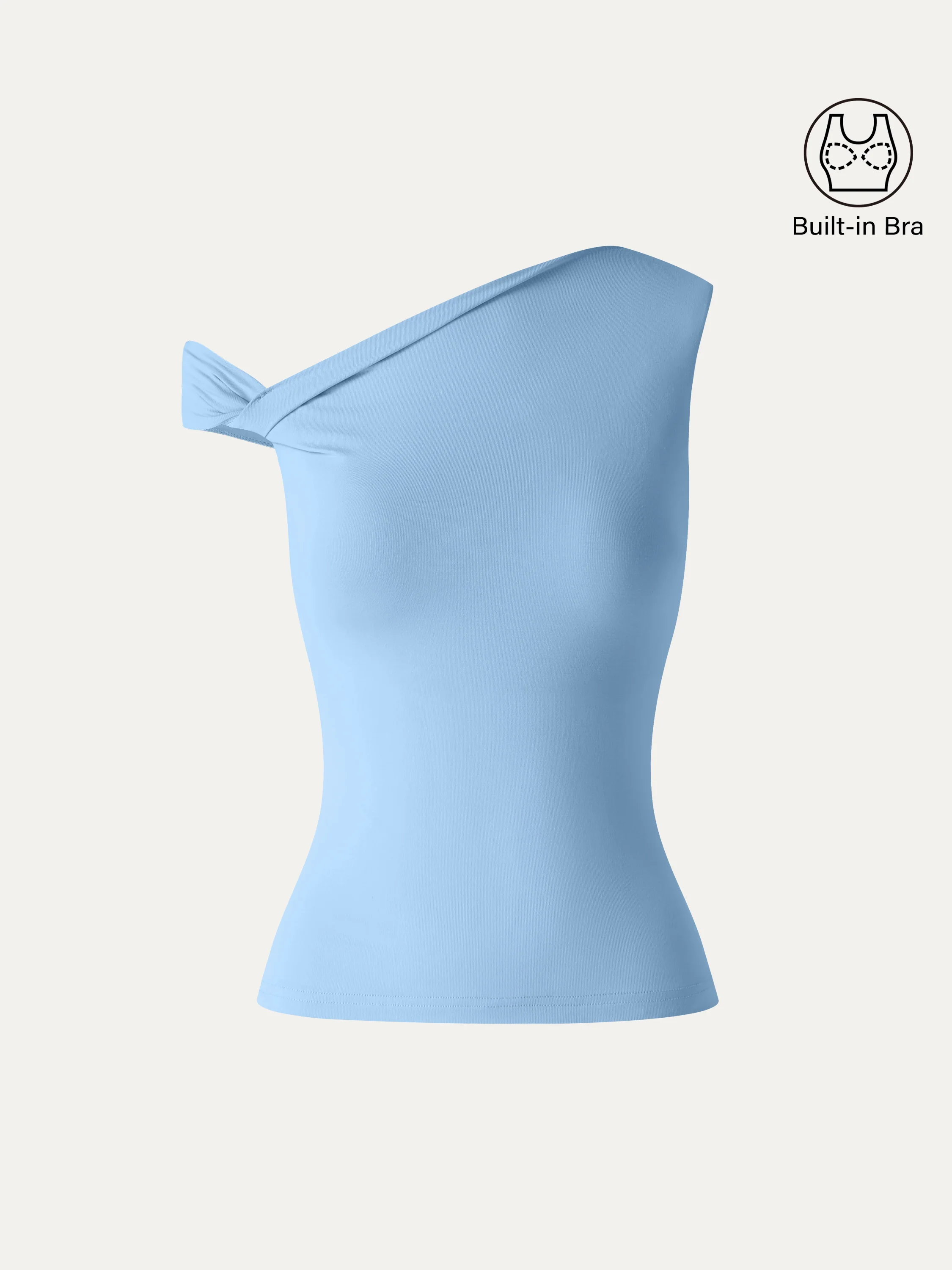SkinKiss Asymmetrical Shoulder Bra Top - Image 8