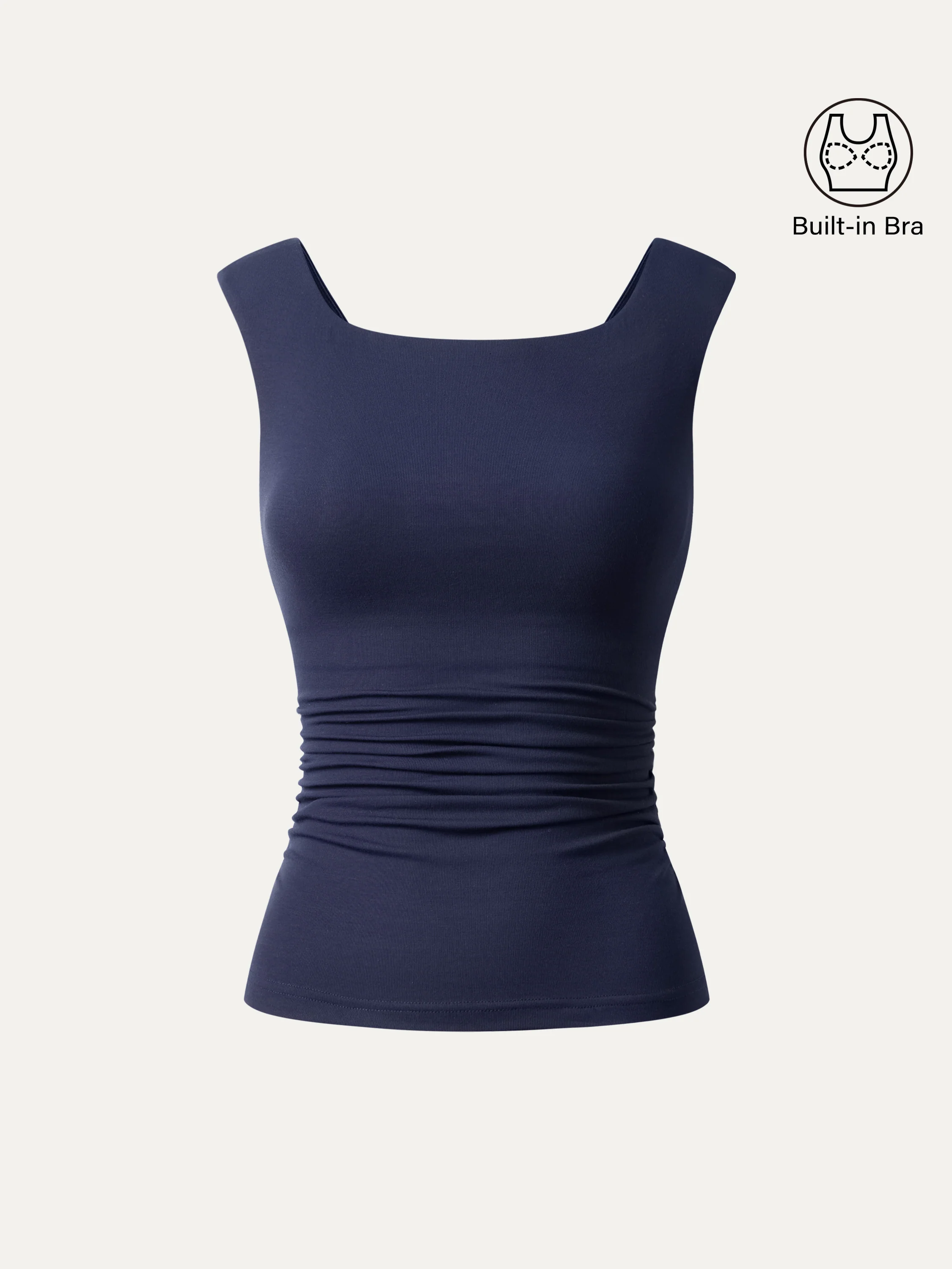 Boatneck Low Back Gathered Bra Top - Image 8