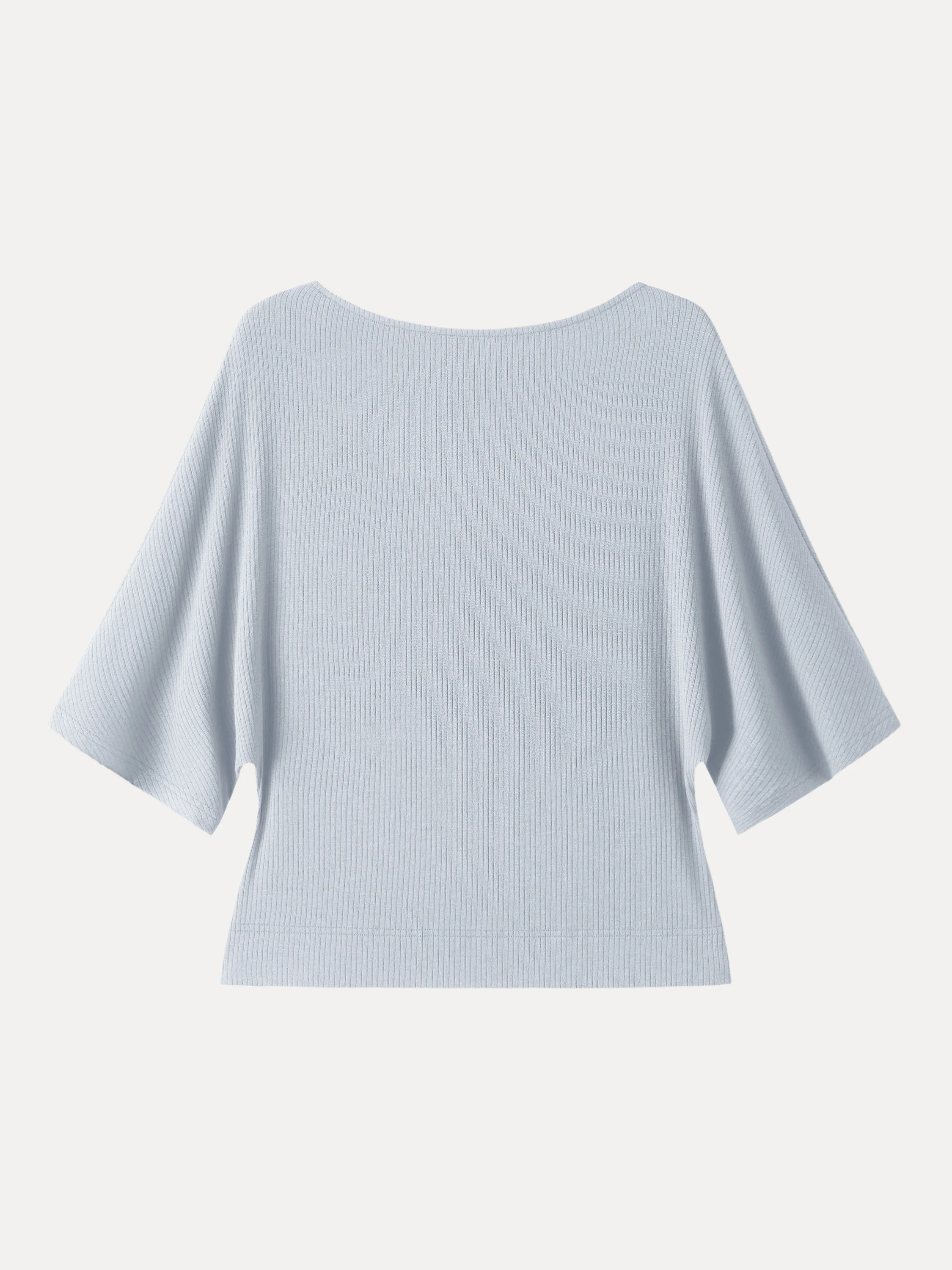 Soft Ribbed Boatneck Relaxed Top - Image 8