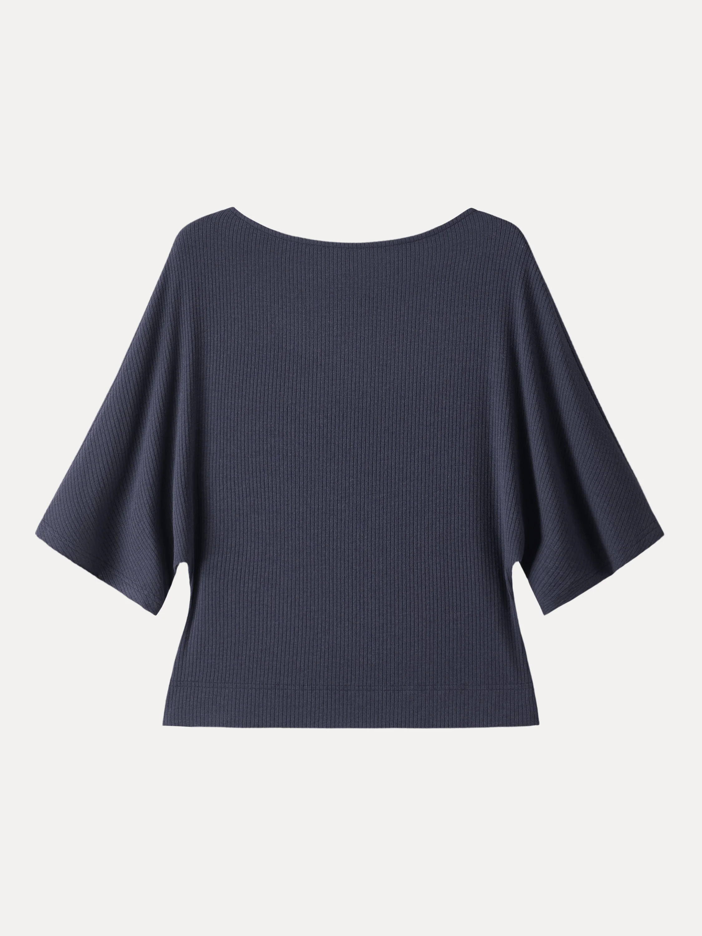 Soft Ribbed Boatneck Relaxed Top - Image 9